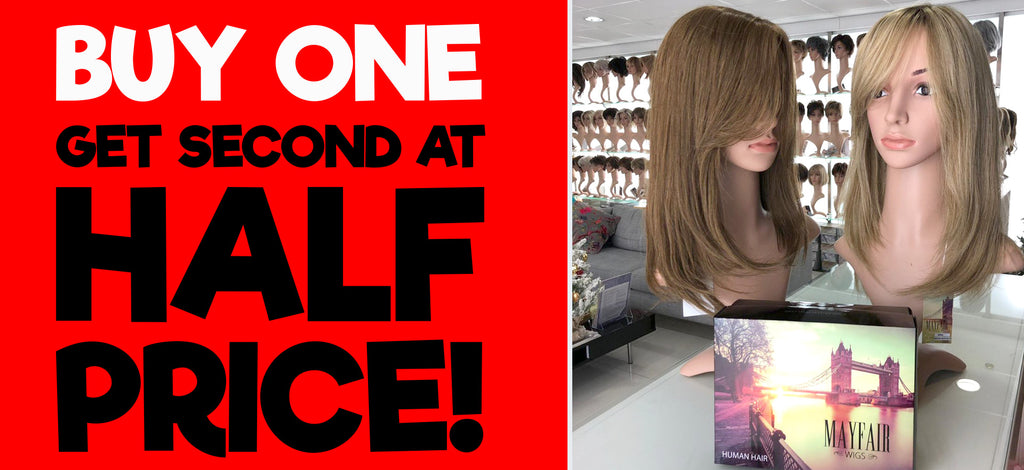 Buy 1 Get 1 Half Price on all wigs.